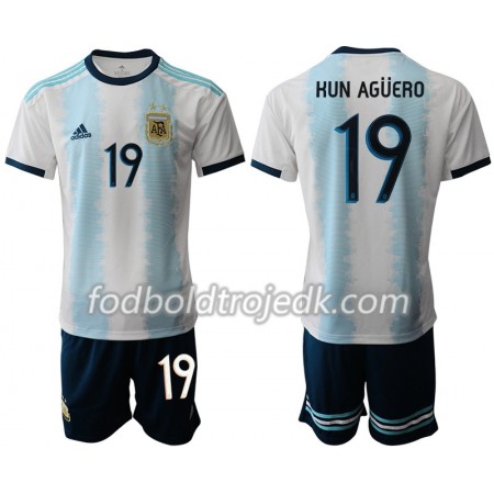 Argentina Sergio Agüero 19 Børn Hjemme Copa América 2019 - Fodboldtrøjer(S/S)